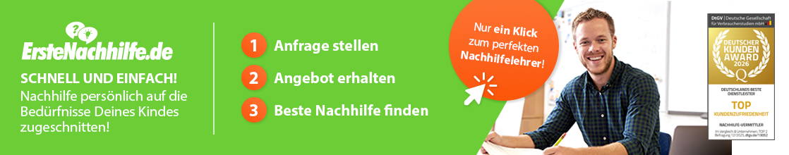 ErsteNachhilfe, Einzelnachhilfe, Jetzt anmelden